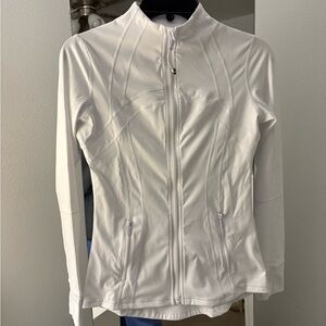 Women's White Lululemon Zip-Up Jacket